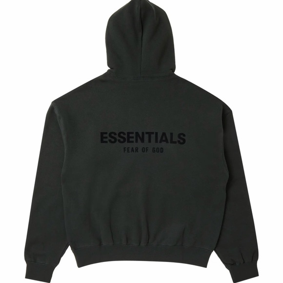 Fear of God Essentials Pullover Hoodie 'Stretch Limo' Black XS - Picture 2 of 8